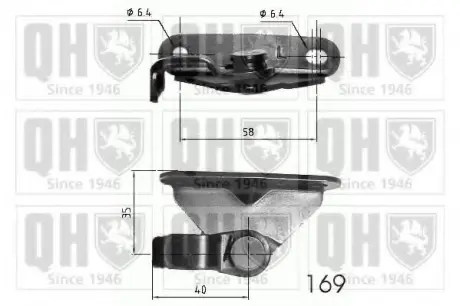 Gas spring, shock absorber. Пружина газовая, амортизатор QUINTON HAZELL 840279