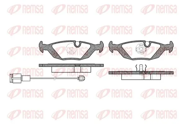 Комплект тормозных колодок, дисковый тормоз REMSA 015502 (фото 1)