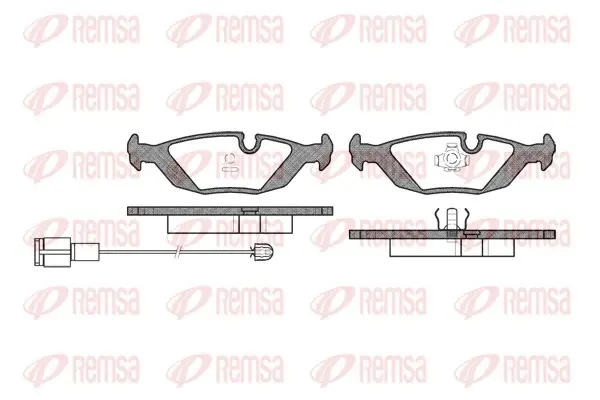 Комплект тормозных колодок, дисковый тормоз REMSA 015512 (фото 1)