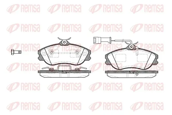 Комплект тормозных колодок, дисковый тормоз REMSA 027622 (фото 1)