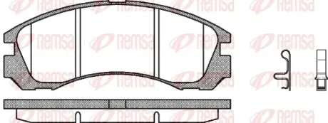 Колодки гальмівні дискові REMSA 035432
