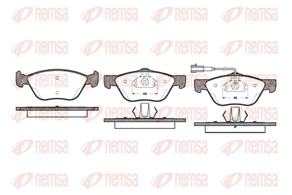 Комплект тормозных колодок, дисковый тормоз REMSA 058921 (фото 1)