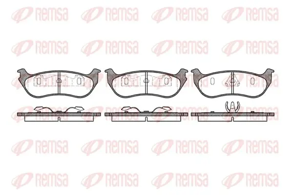 Комплект тормозных колодок, дисковый тормоз REMSA 062875 (фото 1)