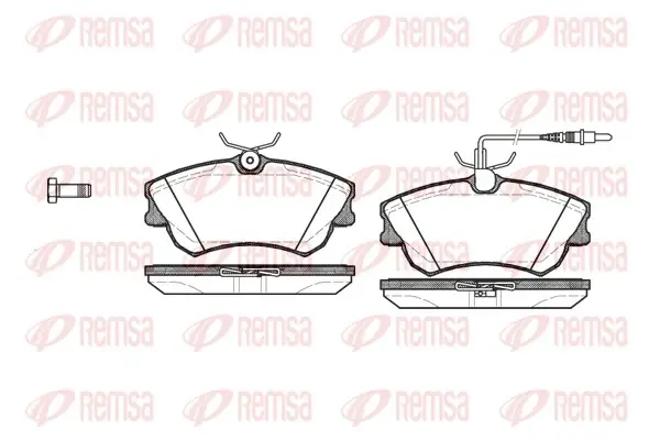 Комплект тормозных колодок, дисковый тормоз REMSA 063802 (фото 1)