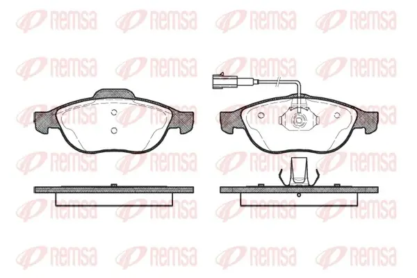 Комплект тормозных колодок, дисковый тормоз REMSA 066022 (фото 1)
