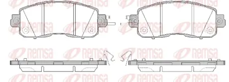 Гальмівні колодки дискові перед. Nissan Leaf, Navara, Pathfinder 11.01- REMSA 1517.04