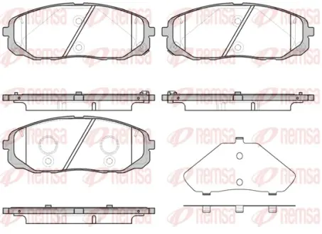 KIA К-т передн. гальм. колодок Carnival 2,2 CRDi REMSA 164712