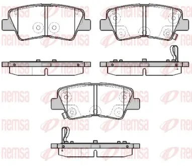 KIA гальмівні колодки задн.Carens,Ceed,Soul,Hyundai i10,20,30,40,Tucson REMSA 180702