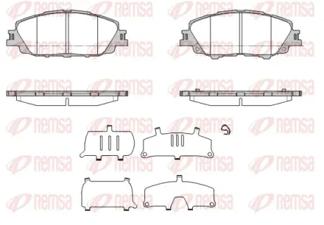 TOYOTA Гальмівні колодки передн. COROLLA 1.6 VVTi 19- REMSA 187000