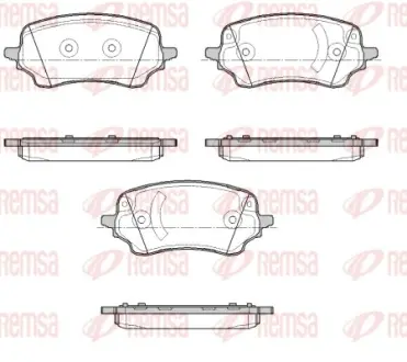 FORD Комплект гальмівних колодок передні PUMA (J2K, CF7) 1.5 EcoBlue 20- REMSA 188500