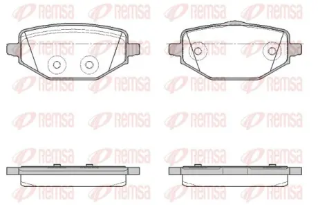 RENAULT Комплект гальмівних колодок задні CAPTUR II (HF_) E-TECH 160 20-, MITSUBISHI ASX (VSX_, VSE_) 1.6 PHEV (VSEP6) 23- REMSA 194600