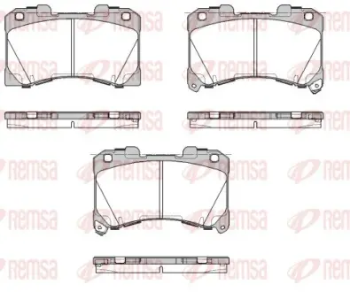 TOYOTA Гальмівні колодки передні YARIS 1.6 GR 4WD 20- REMSA 195502