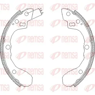 Комплект тормозных колодок REMSA 406001