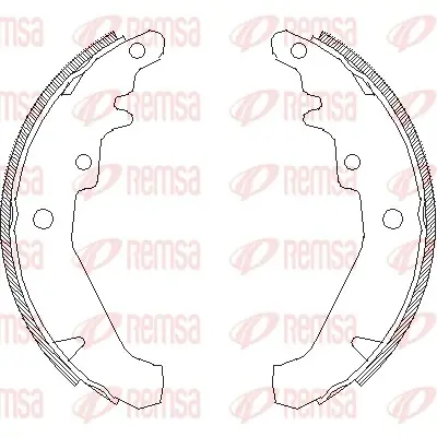 Комплект тормозных колодок REMSA 413900 (фото 1)
