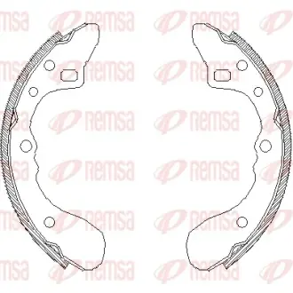 Комплект тормозных колодок REMSA 415400