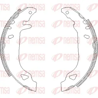 Комплект тормозных колодок REMSA 417900