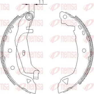 Комплект тормозных колодок REMSA 418202