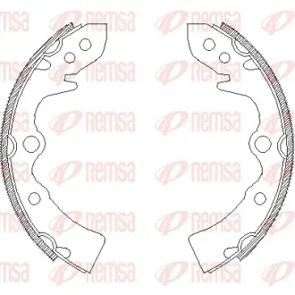 Комплект тормозных колодок REMSA 432200