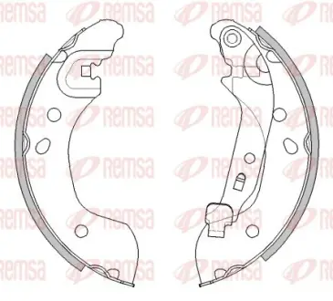 NISSAN Щеки тормозные MICRA K12 03- REMSA 453600