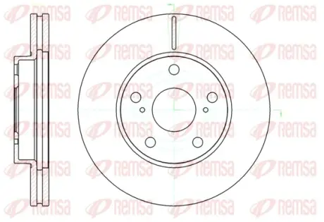 Гальмівний диск. передн. TOYOTA RAV4 00- REMSA 6104310