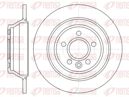 Гальмівні диски задні Volvo S60 /S80 / XC70 2006- REMSA 61265 00