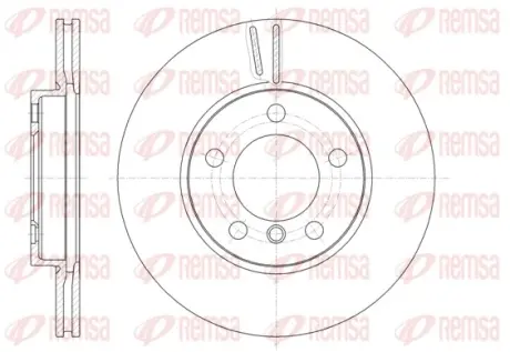 BMW диск гальм. передній MINI 1,6-2,0 10- REMSA 6143910