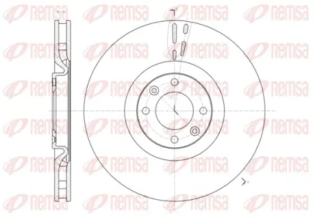 CITROEN Диск гальмівний передній DS4/DS5 11- REMSA 6147010