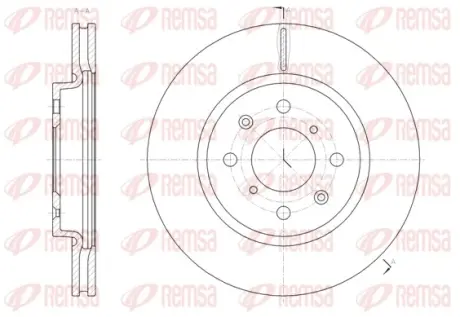 Диск гальм. передн. SUZUKI SWIFT 10- REMSA 6148110