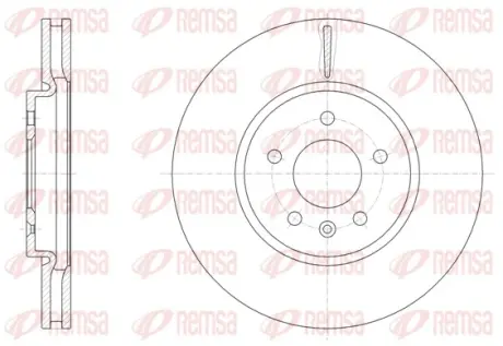 Диск гальмівний передній OPEL ASTRA J 10- REMSA 6154110
