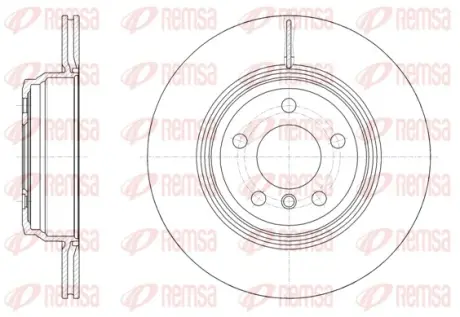 BMW Диск гальмівний задн. 3/F30, 4/F33 REMSA 6154710