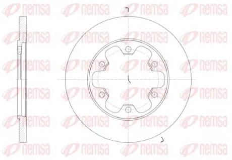Диск гальмівний. зад. FORD TRANSIT 15- REMSA 6156900