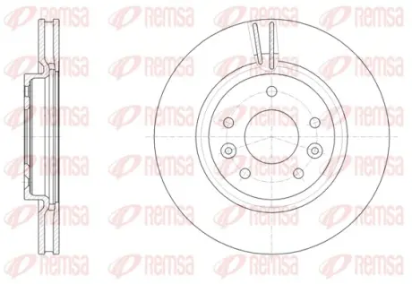 Диск гальмівний передній NISSAN LEAF, QASHQAI II, X-TRAIL RENAULT KADJAR 1.2-Electric 11.10- REMSA 6158110