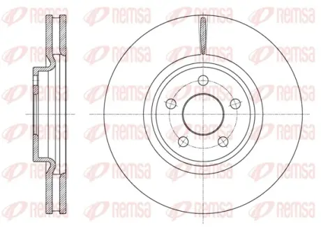 FORD Диск гальмівний S-MAX 2.0TDCI 15- REMSA 6160210