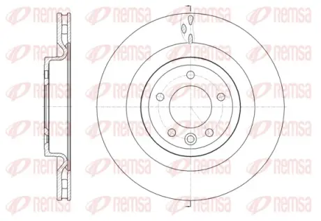 ROVER Диск тормозной задний DISCOVERY V, RANGE ROVER IV REMSA 6161410