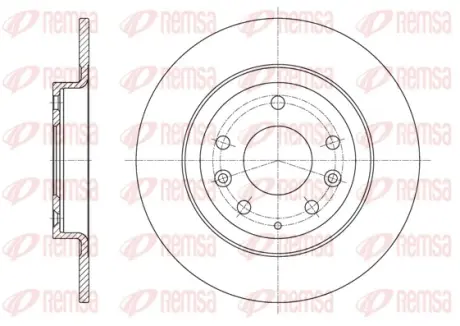 Диск гальмівний задній MAZDA CX-3 15- REMSA 6161500