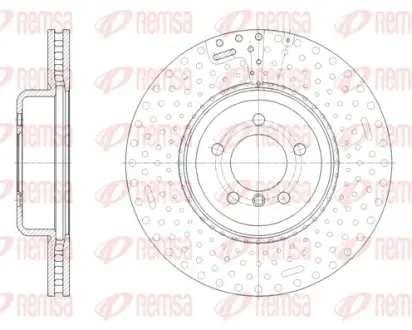 BMW Диск гальмівний передній 3/F30 REMSA 6165110