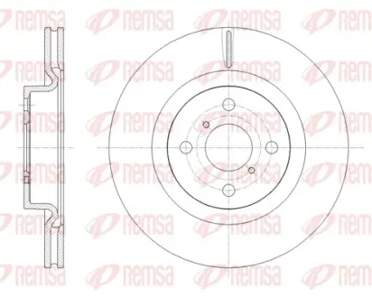 Диск гальмівний передній TOYOTA YARIS -18 REMSA 6165610