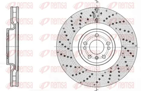 Диск гальм. передн. DB GL166 -18 REMSA 6176110
