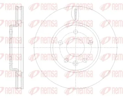 OPEL диск гальм. передн. Astra K REMSA 6179310