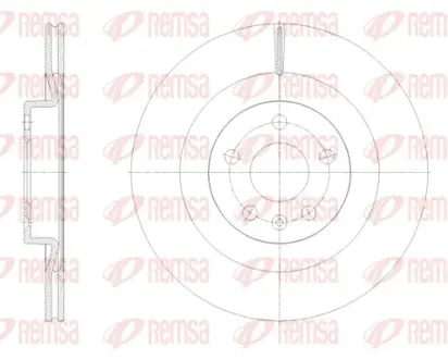 Диск гальм. задн. VOLVO S60 20- REMSA 6179810