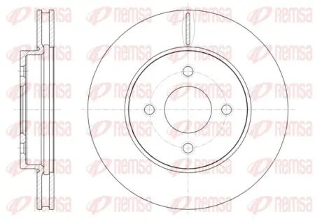 NISSAN Гальмівний диск передній MICRA III (K12) 1.2 16V 03-10 REMSA 6185010