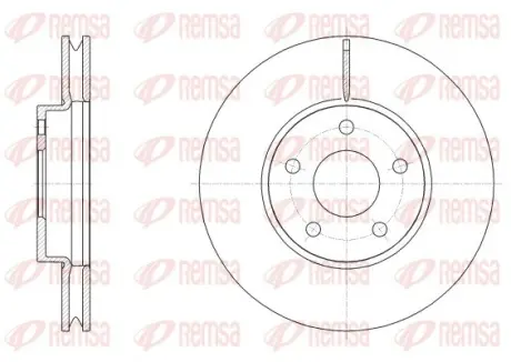 Диск гальм. передн. FORD FOCUS EcoBoost 18- REMSA 6253310