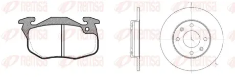 CITROEN К-кт гальм. колодки + диски SAXO (S0, S1) 1.1 X, SX 96-03 REMSA 819200