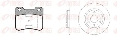 CITROEN К-кт гальмівні колодки 0247.10 + диски 6070.00 передн. Saxo 96-04 REMSA 824701