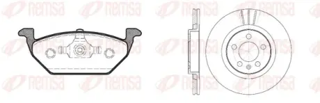 Комплект гальмівний передн. SEAT LEON.SKODA OCTAVIA 97-. GOLF 97- (вир-во) REMSA 863300