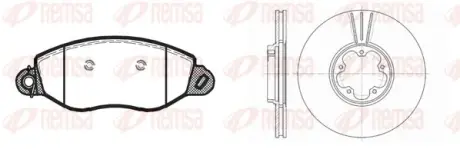 FORD К-кт гальмівні колодки 0772.12 + диски 6608.10 Transit 00- REMSA 877202