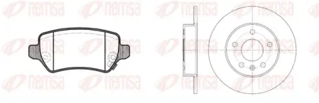 Комплект гальмівний задн. OPEL ASTRA G-05 (вир-во) REMSA 895700