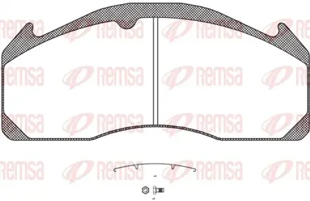 Комплект тормозных колодок, дисковый тормоз REMSA JCA103300