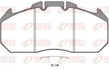 Комплект тормозных колодок, дисковый тормоз REMSA JCA103430