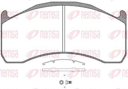Комплект тормозных колодок, дисковый тормоз REMSA JCA107200